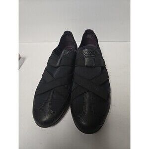 Size 7 / 7.5 (EU 38) Ecco Women’s Shoes Black Leather Neoprene Elastic